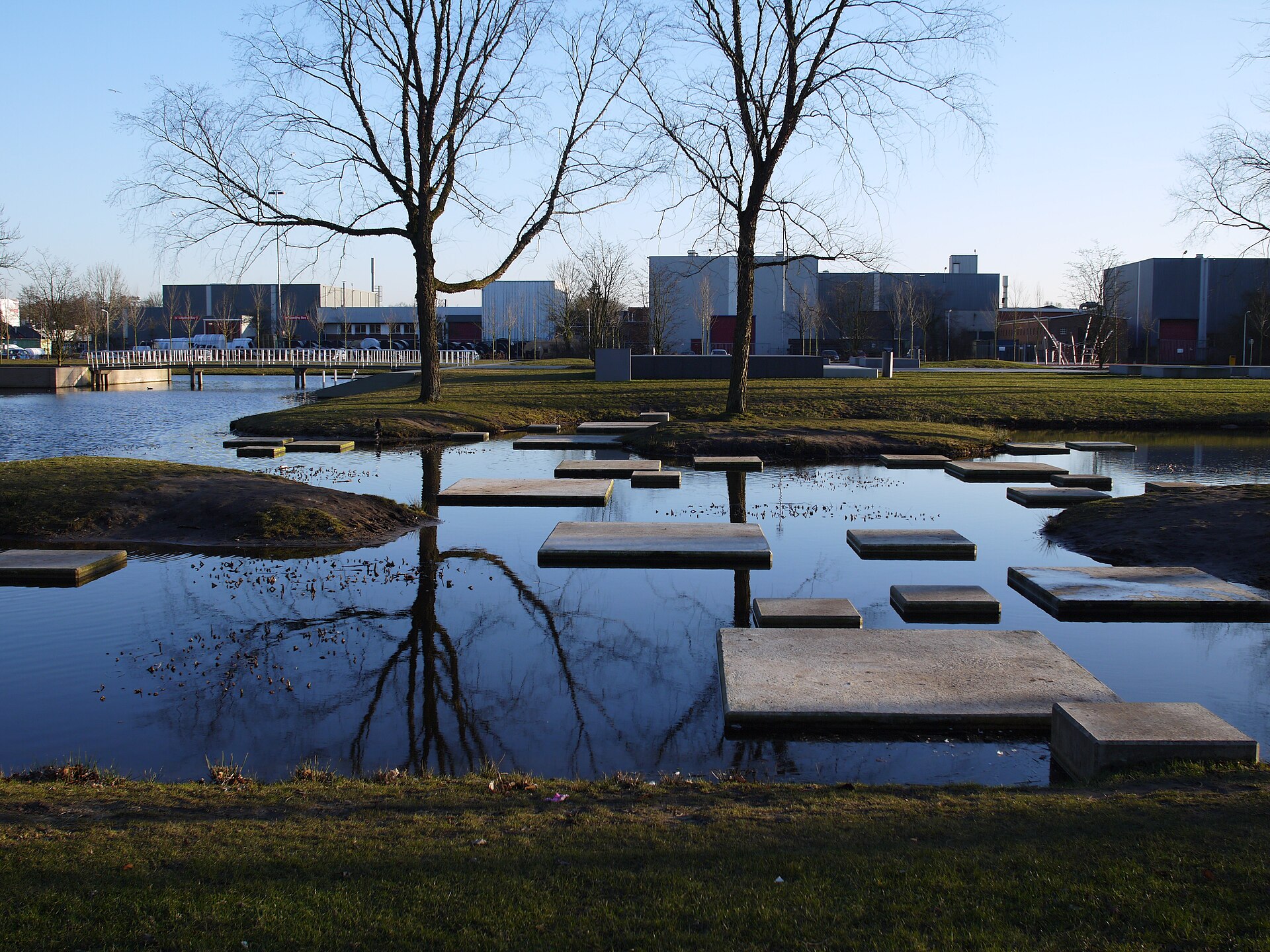 Groen en water in het Thalenpark in Drachten